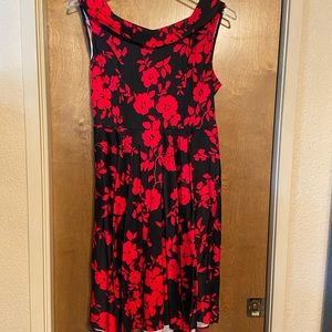 Ouges Red & Black Pattern Dress